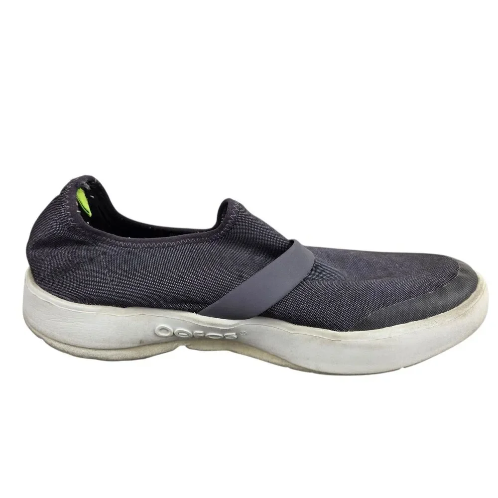 OOFOS Oomg Women's 10 Gray White Recovery Sneakers Slip-On Low Top Comfort Shoes